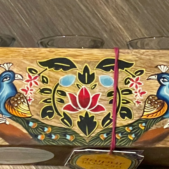 Jaipur in Bloom Tealight Holder NWT Floral Peacock Decor - Picture 4 of 13